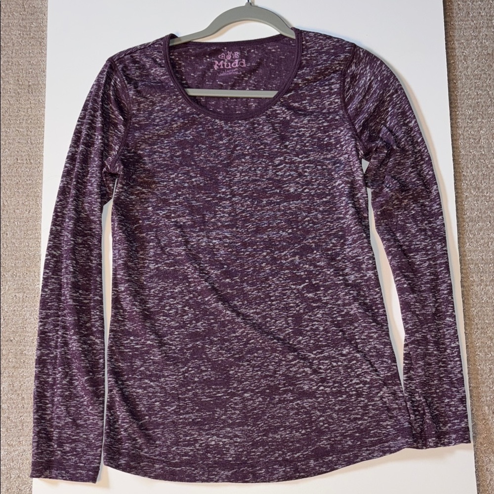 Mudd Purple Fitted Long Sleeve T-Shirt